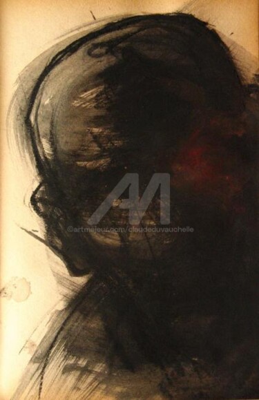 Dessin intitulée "Histoire et visage…" par Claude Duvauchelle, Œuvre d'art originale, Autre