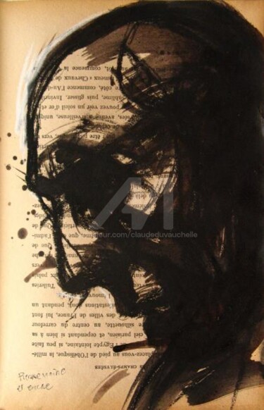 Dessin intitulée "Histoire et visage…" par Claude Duvauchelle, Œuvre d'art originale, Autre