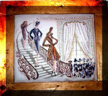 Artisanat intitulée "Defile de mode" par Martine Borsa, Œuvre d'art originale