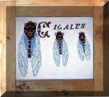 Artisanat intitulée "Cigales" par Martine Borsa, Œuvre d'art originale