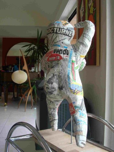 Peinture intitulée "Aux news" par Madorssane, Œuvre d'art originale, Huile