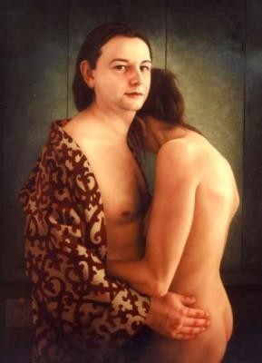Painting titled "Schuilplaats 2" by Ellen De Groot, Original Artwork