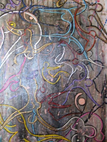 Painting titled "fantasme" by Frédéric Dufour, Original Artwork, Oil