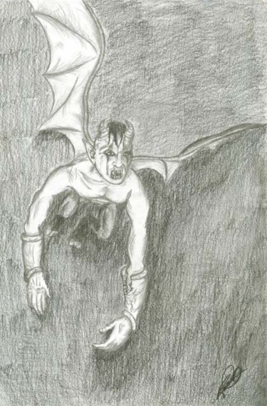 Desenho intitulada "diabrete" por Ricardo Silva, Obras de arte originais