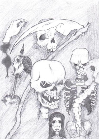 Desenho intitulada "morte" por Ricardo Silva, Obras de arte originais