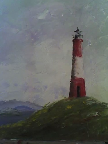 Pintura titulada "Faro de Les Eclarie…" por Ugo Paccioretti, Obra de arte original