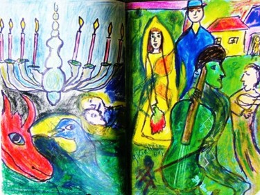Painting titled "Homenaje 2" by Georg Kiehn, Original Artwork