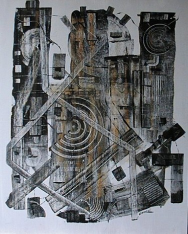 Peinture intitulée "au pays des sorciers" par Yves Cairoli, Œuvre d'art originale
