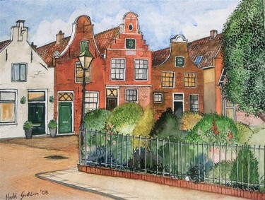 Pittura intitolato "blockzijl Netherlan…" da Mark Christian Soetebier, Opera d'arte originale