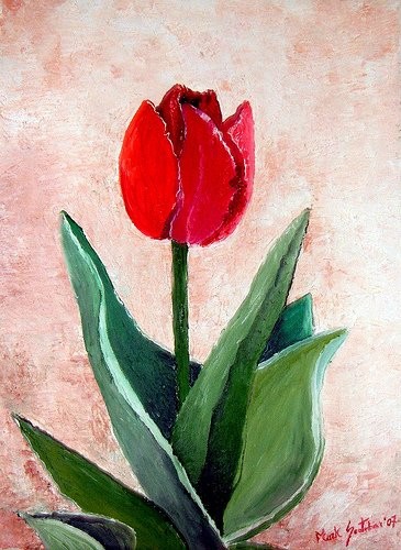 Pittura intitolato "Tulip" da Mark Christian Soetebier, Opera d'arte originale