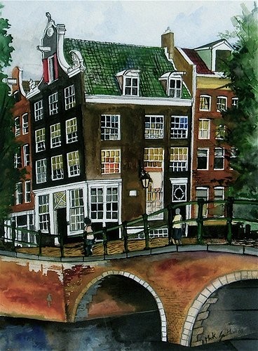 Pittura intitolato "Amsterdam" da Mark Christian Soetebier, Opera d'arte originale