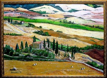 Pittura intitolato "Val d'orcia Tuscany" da Mark Christian Soetebier, Opera d'arte originale