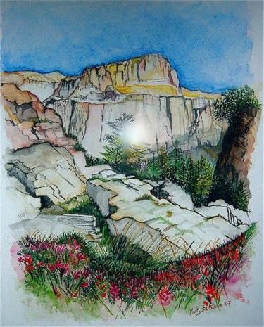 Pittura intitolato "Dolomiti" da Mark Christian Soetebier, Opera d'arte originale