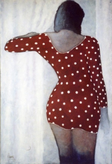 Painting titled "Rendez-vous (Woman…" by Bradley Owen, Original Artwork, Oil