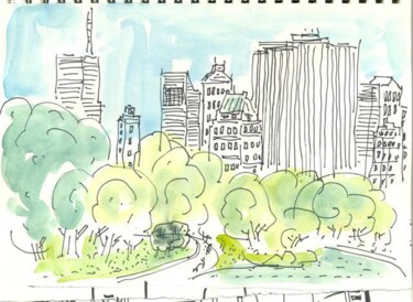 图画 标题为“central park” 由Reuven Dattner, 原创艺术品