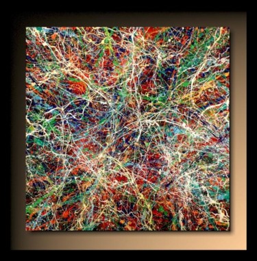 「Abstraction P144」というタイトルの絵画 Tehosによって, オリジナルのアートワーク, オイル
