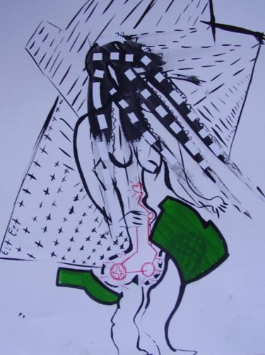 Peinture intitulée "série petites figur…" par Marie Chollet, Œuvre d'art originale