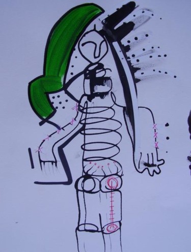 Peinture intitulée "série petites figur…" par Marie Chollet, Œuvre d'art originale