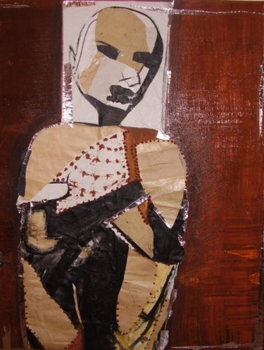 Peinture intitulée "l'homme sombre" par Marie Chollet, Œuvre d'art originale