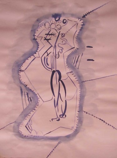 Peinture intitulée "tension féminine" par Marie Chollet, Œuvre d'art originale