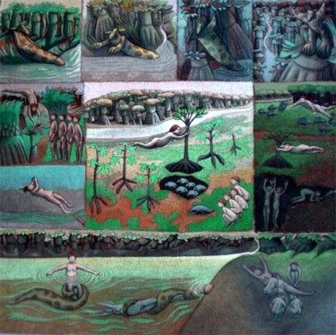 Peinture intitulée "la femme du monde" par Claude Feuillet, Œuvre d'art originale, Huile