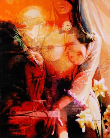 Painting titled "Maria" by Rafael Espitia Perea, Original Artwork