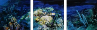 Painting titled "Mar Azul" by Rafael Espitia Perea, Original Artwork