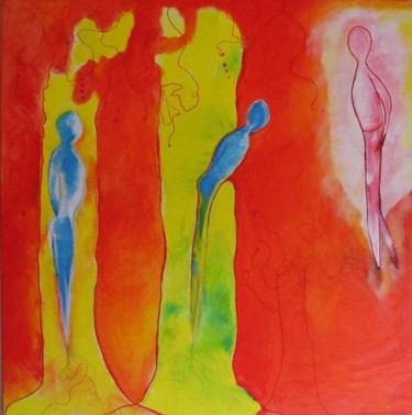Peinture intitulée "la libération amour…" par Marie Chollet, Œuvre d'art originale
