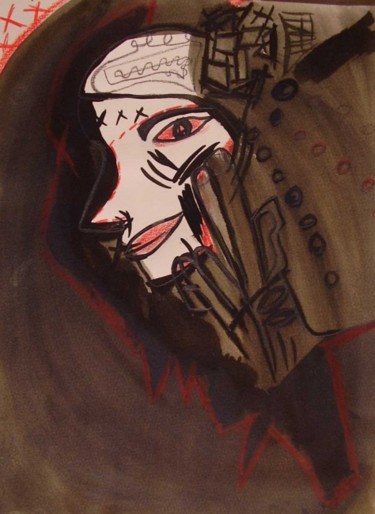 Peinture intitulée "série visage 2" par Marie Chollet, Œuvre d'art originale