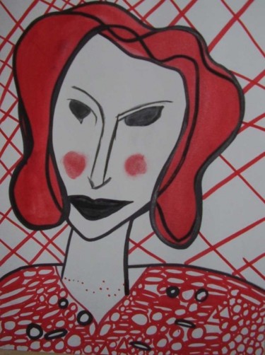 Peinture intitulée "série visage 5" par Marie Chollet, Œuvre d'art originale