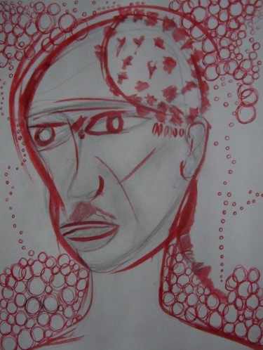 Peinture intitulée "série visage 6" par Marie Chollet, Œuvre d'art originale