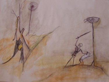 Peinture intitulée "mort 3" par Marie Chollet, Œuvre d'art originale