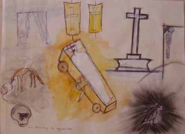Peinture intitulée "mort 4" par Marie Chollet, Œuvre d'art originale