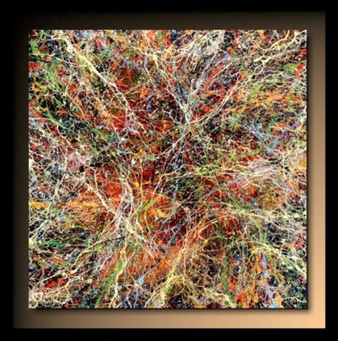 「Abstraction P146」というタイトルの絵画 Tehosによって, オリジナルのアートワーク, オイル