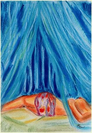 제목이 "La drapée."인 그림 Annick Terwagne, Pastelliste De La Fémin로, 원작, 다른