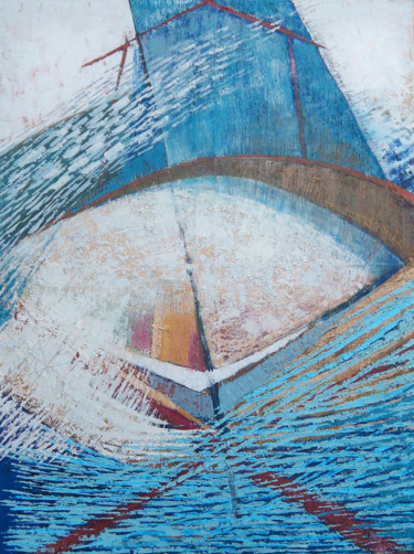 Painting titled "Logos 1" by Ivana Davidovic Ivezic, Original Artwork, Oil