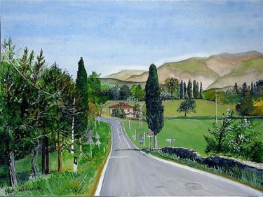 Pittura intitolato "Laterina Tuscany Vi…" da Mark Christian Soetebier, Opera d'arte originale
