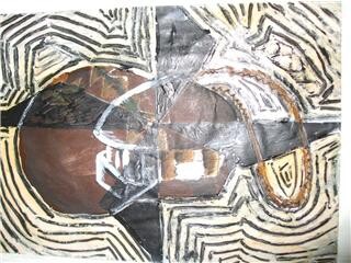 Ζωγραφική με τίτλο "Abstract study 3" από Kirsty Foster, Αυθεντικά έργα τέχνης