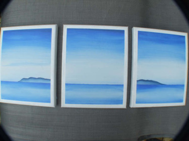 Peinture intitulée "Channel 1,2,3" par Richard Mangold, Œuvre d'art originale, Huile