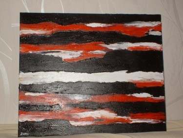 Painting titled "rouge noir blanc" by Fabrice Barsi, Original Artwork
