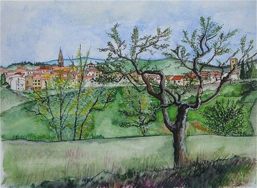 Pittura intitolato "Laterina Tuscany" da Mark Christian Soetebier, Opera d'arte originale