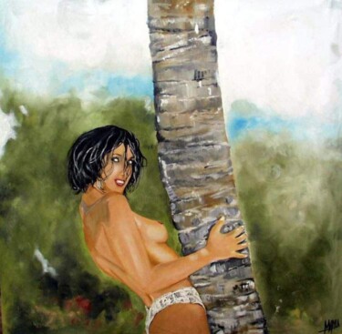 cocotier Peinture intitulée "cocotier" par Manu Surreabulliste, Œuvre d'art originale