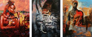 Painting titled "Africa Salvaje" by Rafael Espitia Perea, Original Artwork