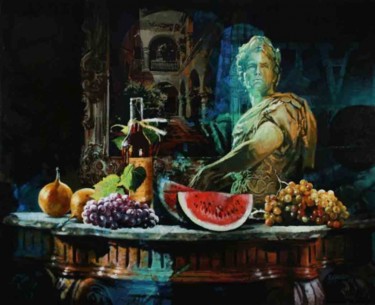 Painting titled "Bodegon" by Rafael Espitia Perea, Original Artwork