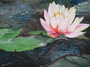Pittura intitolato "ninphea lilium" da Mark Christian Soetebier, Opera d'arte originale