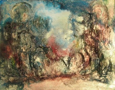 Peinture intitulée "La poursuite" par Helene Rousselot, Œuvre d'art originale