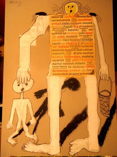 Malerei mit dem Titel "mother +child" von Zoran Komatinović, Original-Kunstwerk