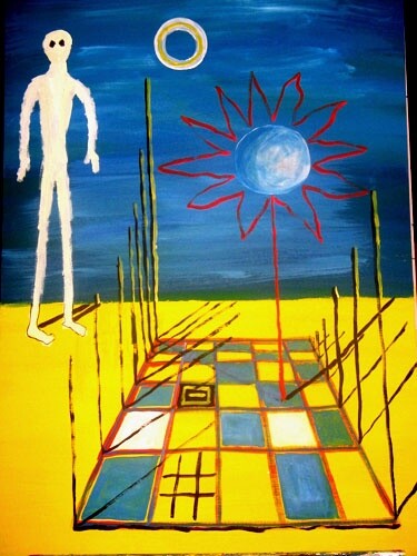 Malerei mit dem Titel "sonnenlogik /logika…" von Zoran Komatinović, Original-Kunstwerk