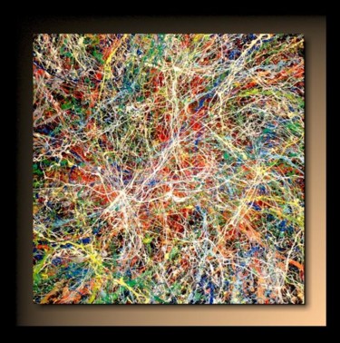 「Abstraction P151」というタイトルの絵画 Tehosによって, オリジナルのアートワーク, オイル