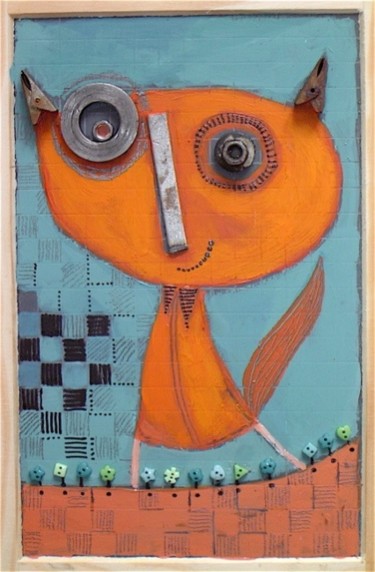 Peinture intitulée ""PETIT RENARD"" par Catherine Suchocka, Œuvre d'art originale